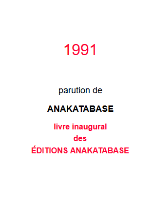 Anakatabase, livre inaugural des Editions Anakatabase, texte et typographie de François Da Ros, typographe au plomb mobile, gravure de Martine Rassineux
