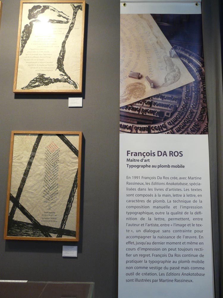 Art Paris, François Da Ros typographe, Maître d'Art.