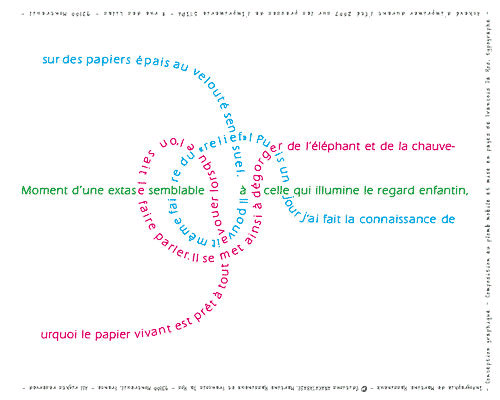 Généalogies, livre d'artiste, imprimé en quadrichromie, Editions Anakatabase, François Da Ros typographe, Martine Rassineux peintre graveur, noeud gordien de François Da Ros.