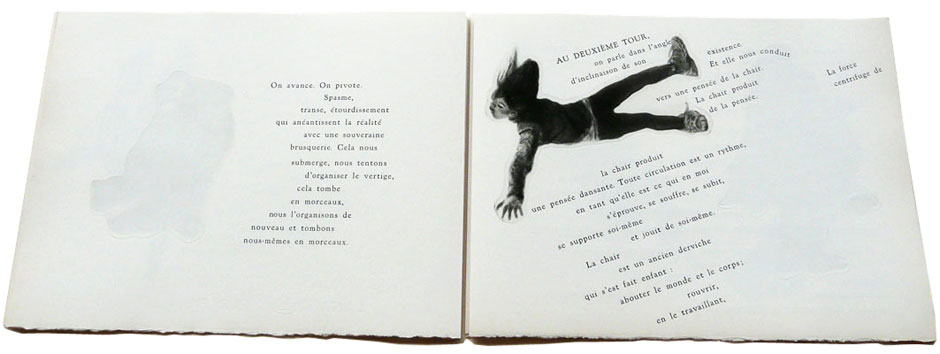 Ilinx, texte de Régine Detambel, typographie de François Da Ros, eaux-fortes au lavis de Martine Rassineux, Editions Anakatabase 2010