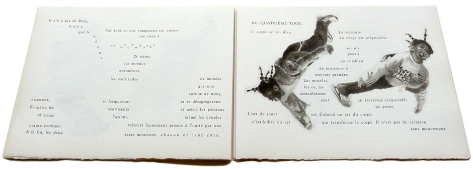 Ilinx, texte de Régine Detambel, typographie de François Da Ros, eaux-fortes au lavis de Martine Rassineux, Editions Anakatabase 2010