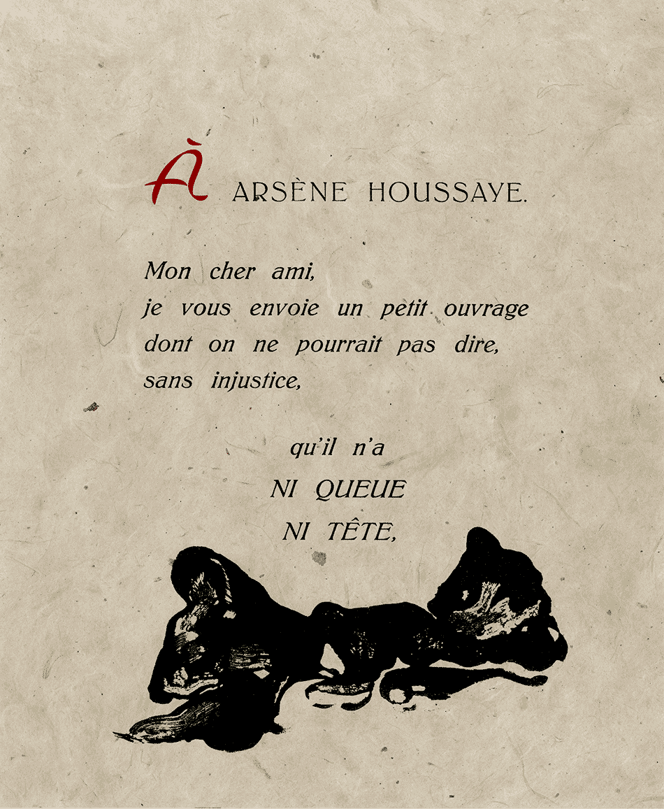 Baudelaire à Arsène Houssaye - Extrait de la préface du Spleen de Paris