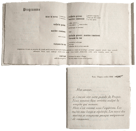 Kacerov, texte de Nathalie Grenier, typographie de François Da Ros, gravures de Nathalie Grenier et Martine Rassineux, Editions Anakatabase, 2003