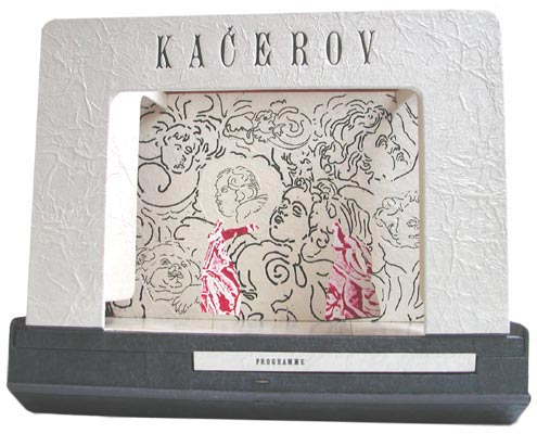 Kacerov, texte de Nathalie Grenier, typographie de François Da Ros, gravures de Nathalie Grenier et Martine Rassineux, Editions Anakatabase, 2003